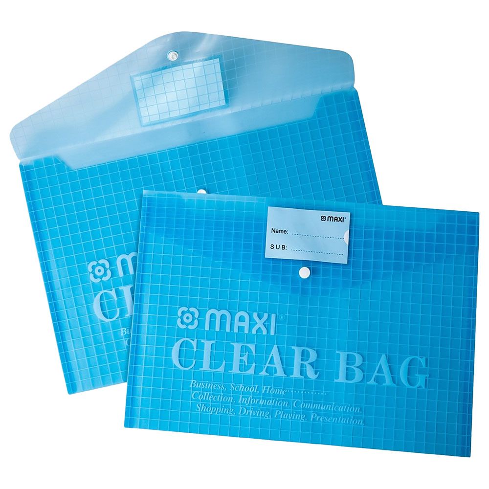 Blue discount clear bag